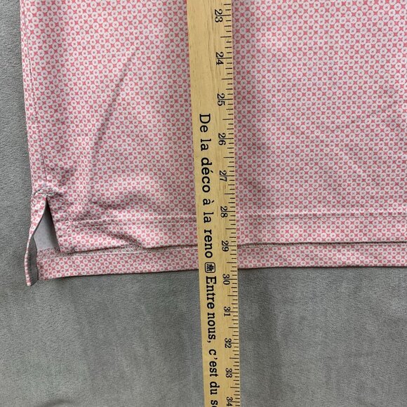 Johnnie-O Mens Shirt Large Pink Sands Judd Polo Prep-Formance Spots Spotted - Picture 9 of 12
